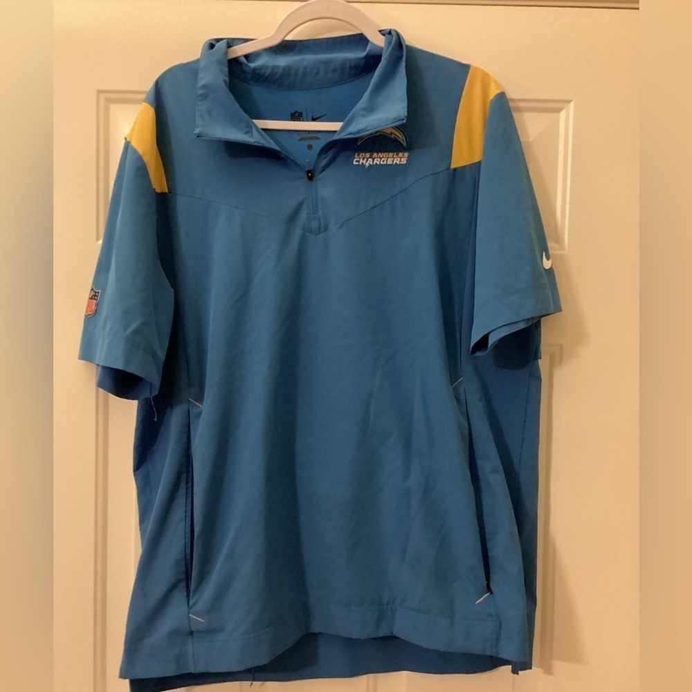 Nike Los Angeles Chargers NFL On Field Pullover Men's Blue/Gold Vented Size L